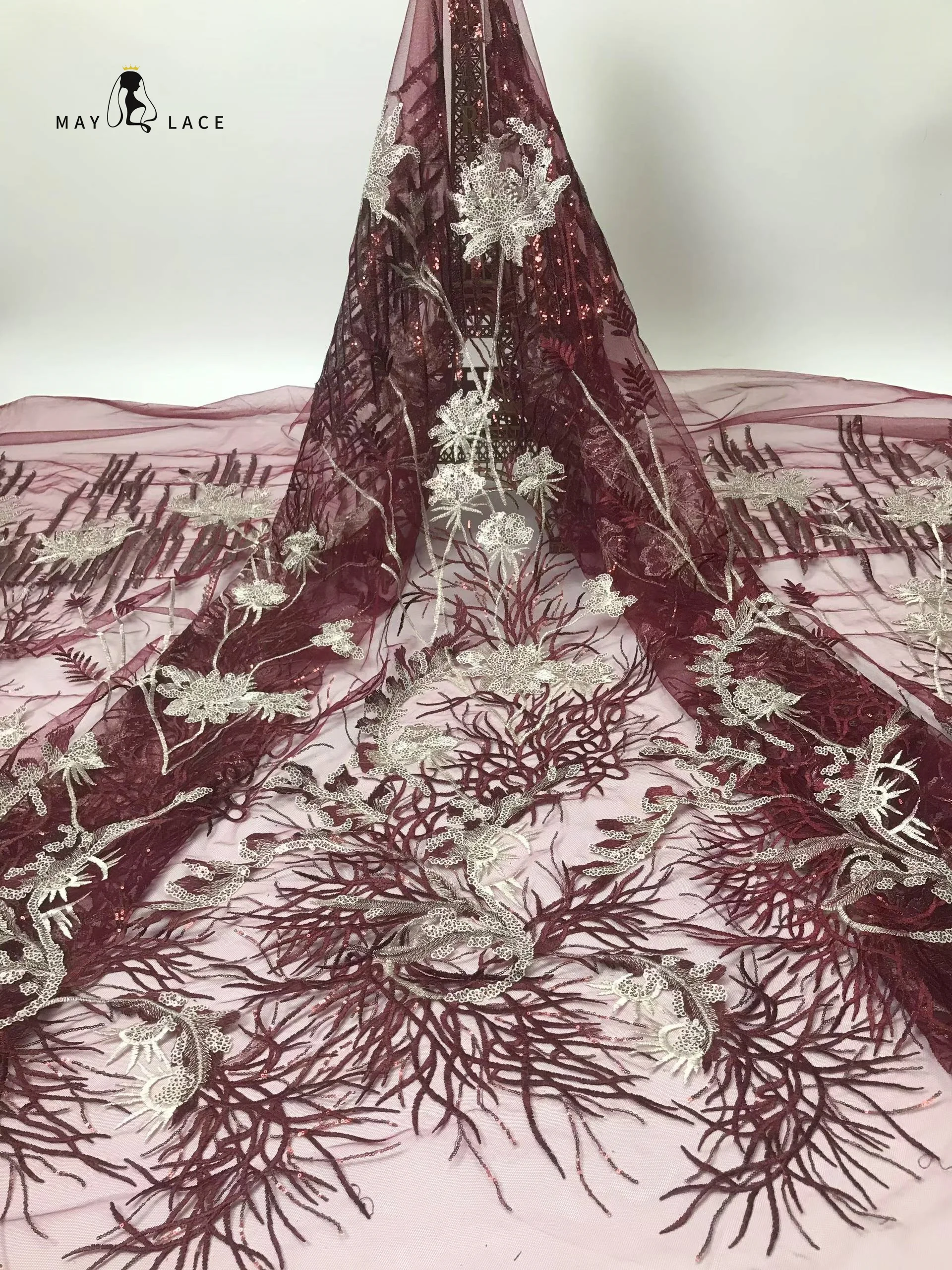 

Luxury African Sequins Lace Fabric 2025 New High Quality Sequins Nigerian Wedding Bridal Embroidery French Tulle Materials Dress