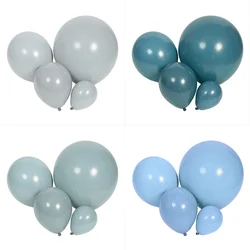 5/10/12/18inch Dusty Blue Balloons Retro Matte Haze Gray Baby Blue Balloons for Birthday Wedding Party Baptism Baby Shower Decor