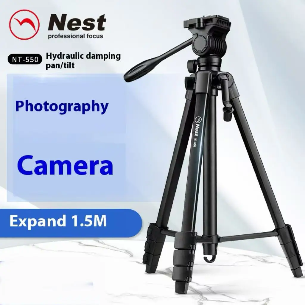 NEST NT550 tripod live streaming DSLR tripod photography mirrorless shooting suitable for Canon, Sony, Fuji, Nikon