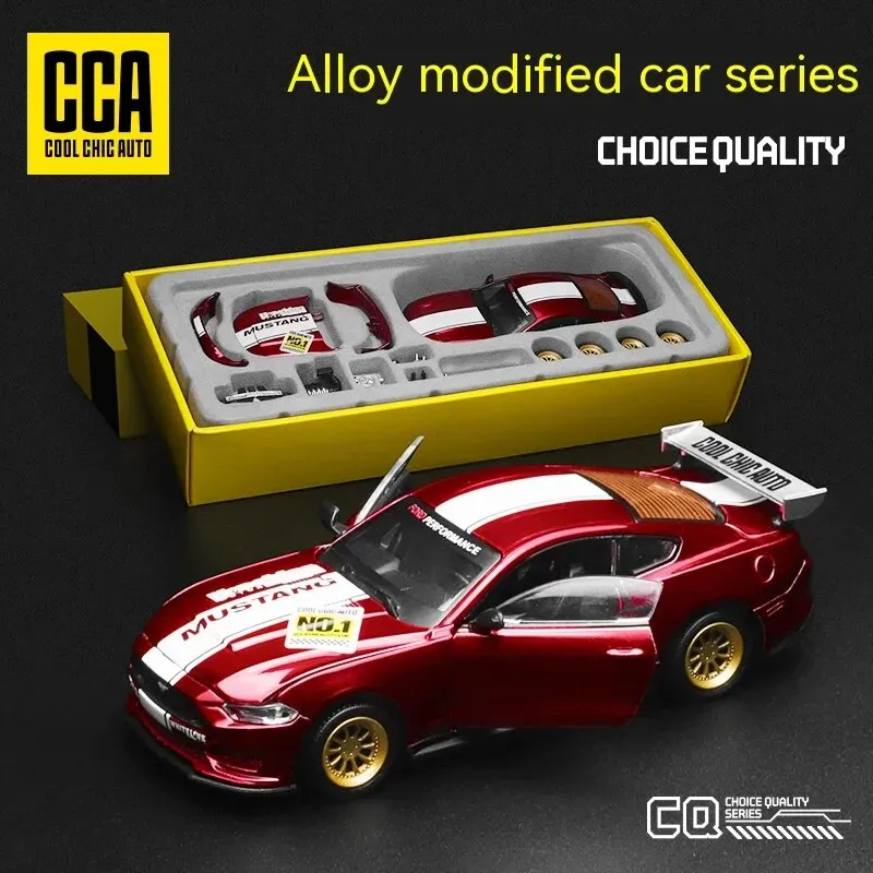 CCA DIY Customizable 1:43 Scale Ford Mustang Alloy Car Model Kit - Unique Racing Car Collectible for Hobbyists & Enthusiasts