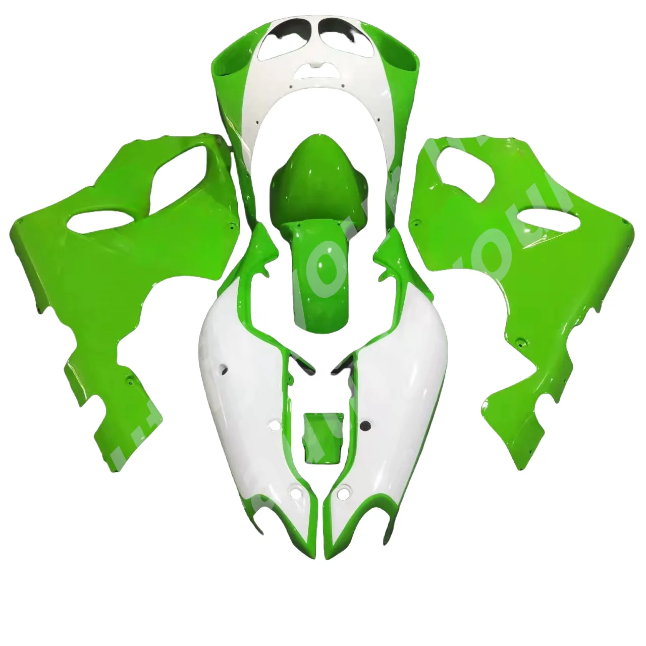 Free Custom Fairings Kit For Kawasaki Ninja ZX7R ZX 7R 1996 1997 1998 1999 2000 2001 2002 2003 96-03 Rebuild Body green white