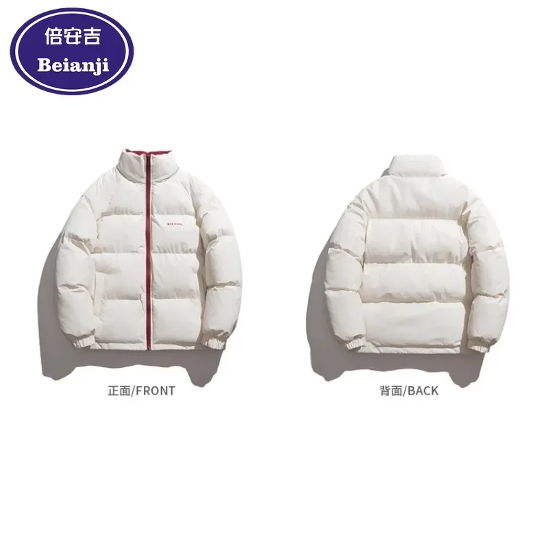 Cotton-padded men's thick simple couple warm everything with bread coat chaquetas para mujer puffer jacket winter jackets new