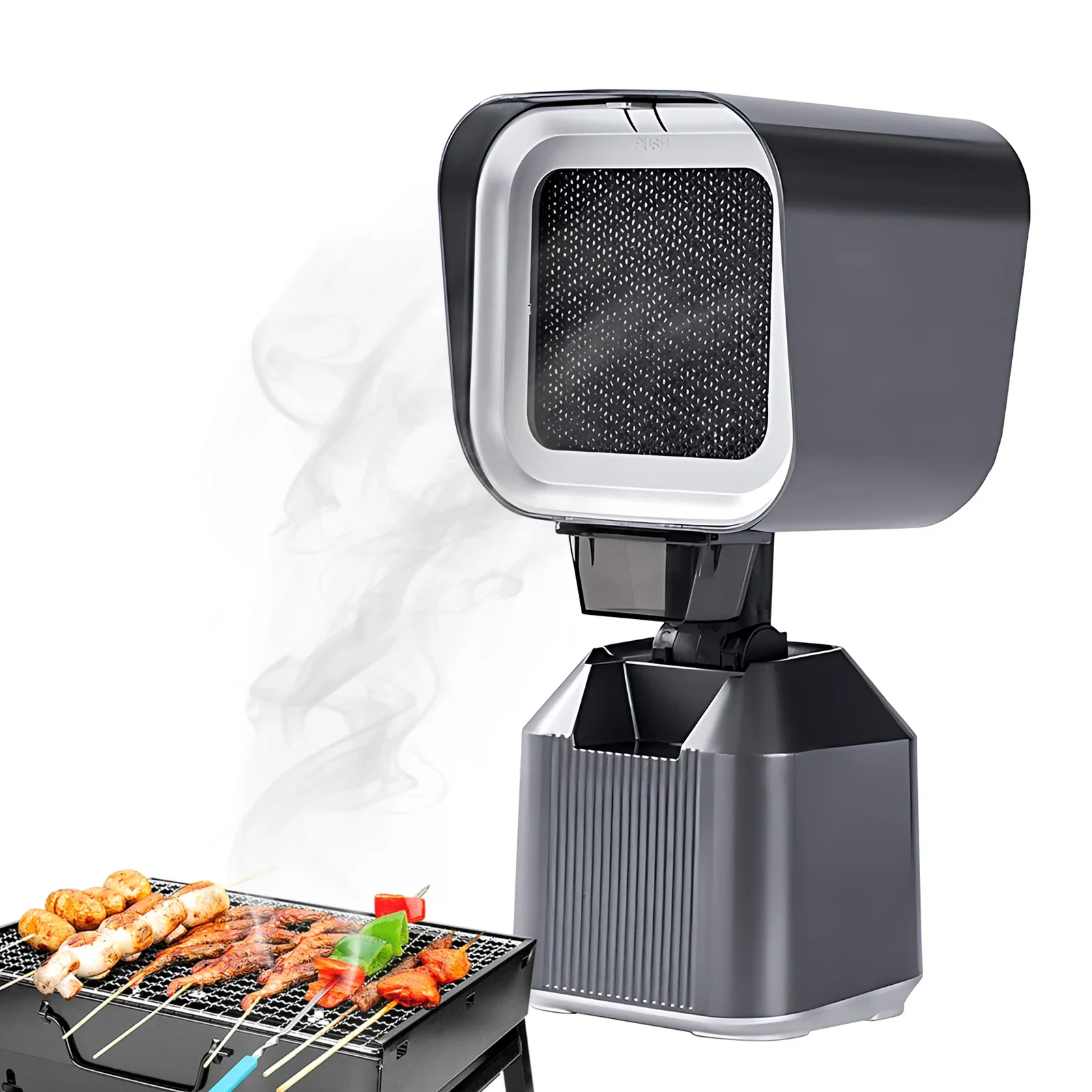 

Портативная вытяжка, 2 скорости ветра, 3600 об/мин, регулируемая по высоте, съемный двухслойный фильтр, сетчатый настольный кухонный вытяжной вентилятор