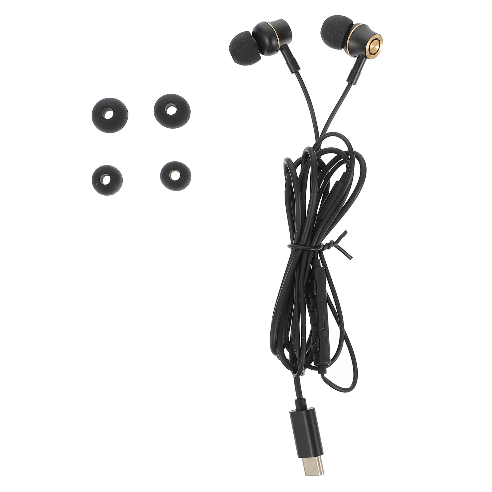 

USB Type-C Earphone Wired in-Ear with Three-Key Control Noise Canceling Headset Ergonomic Fit Panoramic Sound for Phone Tablet