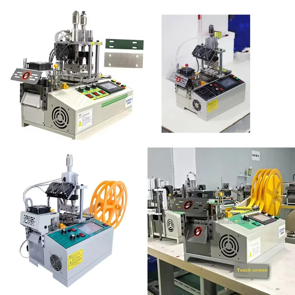 Automatic Belt Hole Punching Machine for Nylon Polyester PVC Leather Belts Adjustable Hole Distance Cutting Tool for Computer