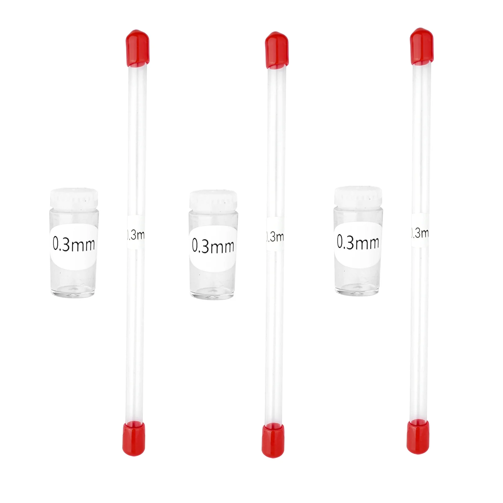 Empty Storage Container Tube for Airbrush Needle Nozzle Replacement 0.2mm 0.3mm 0.5mm Labeled Air Brush Accessories Tools Parts