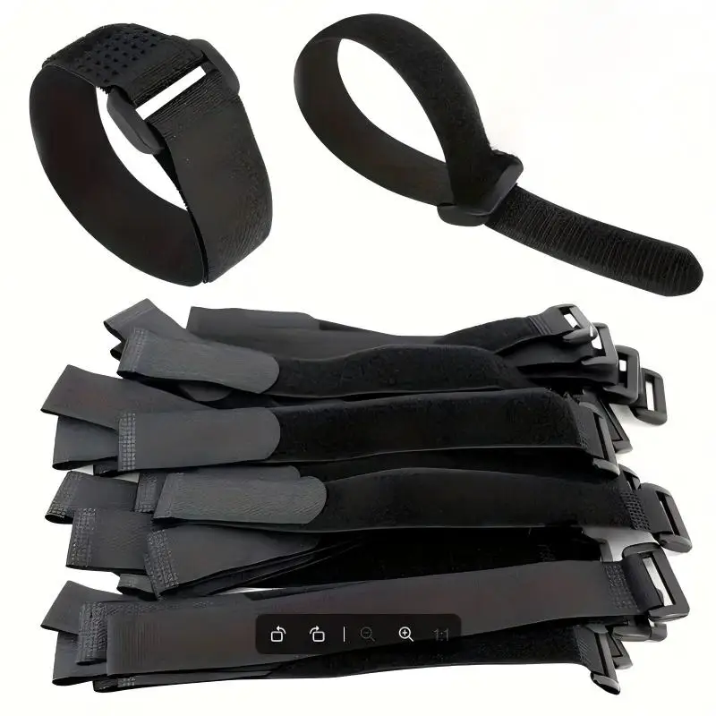 Reusable Cable Tie Set 50-Pack Adjustable  Multi-Purpose Velcro Cable Ties