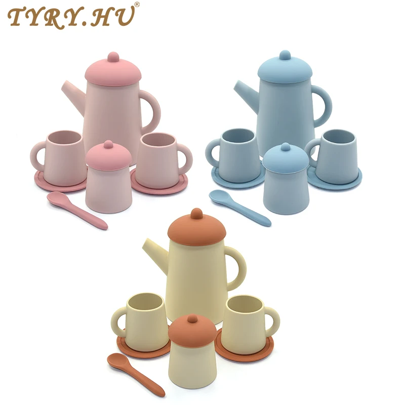 

TYRY.HU 7pcs Cute Cups Set Pretend Play Toys For Girls Boy Soft Silicone Feeding Cup Early Education Toys Miniature Tableware