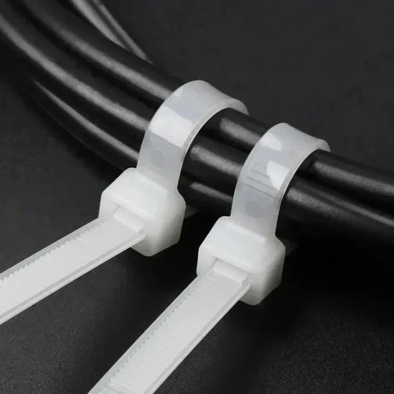 1000/100Pcs Self Locking Nylon Cable Ties Plastic Cord Tie Heavy Duty Cables Fastening Rings Loop Hardware Organizer Wire Straps