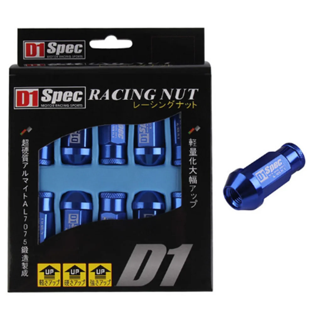 D1 Spec Jdm Racing Wheel Lug Nuts M12 X 1.25MM M12 X 1.5MM 40MM 50MM Aluminium Wheel Lug Nuts Screw For Nissan Subaru Suzuki