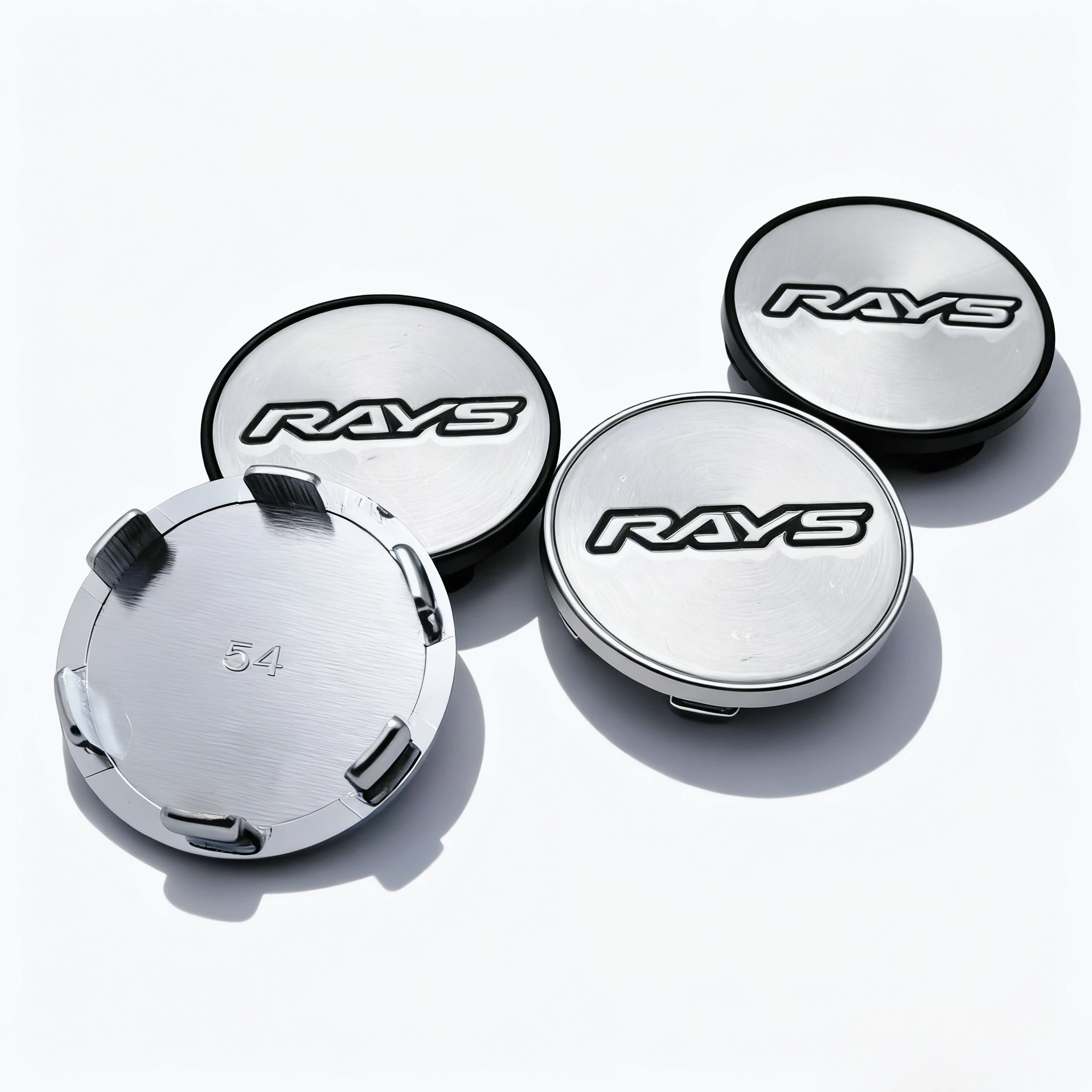 4 قطعة JDM الفضة الأسود الأشعة شعار شعار سيارة عجلة مركز قبعات 54 مللي متر 49 مللي متر حافة Hubcaps غطاء عجلات غطاء محور استبدال اكسسوارات السيارات #1