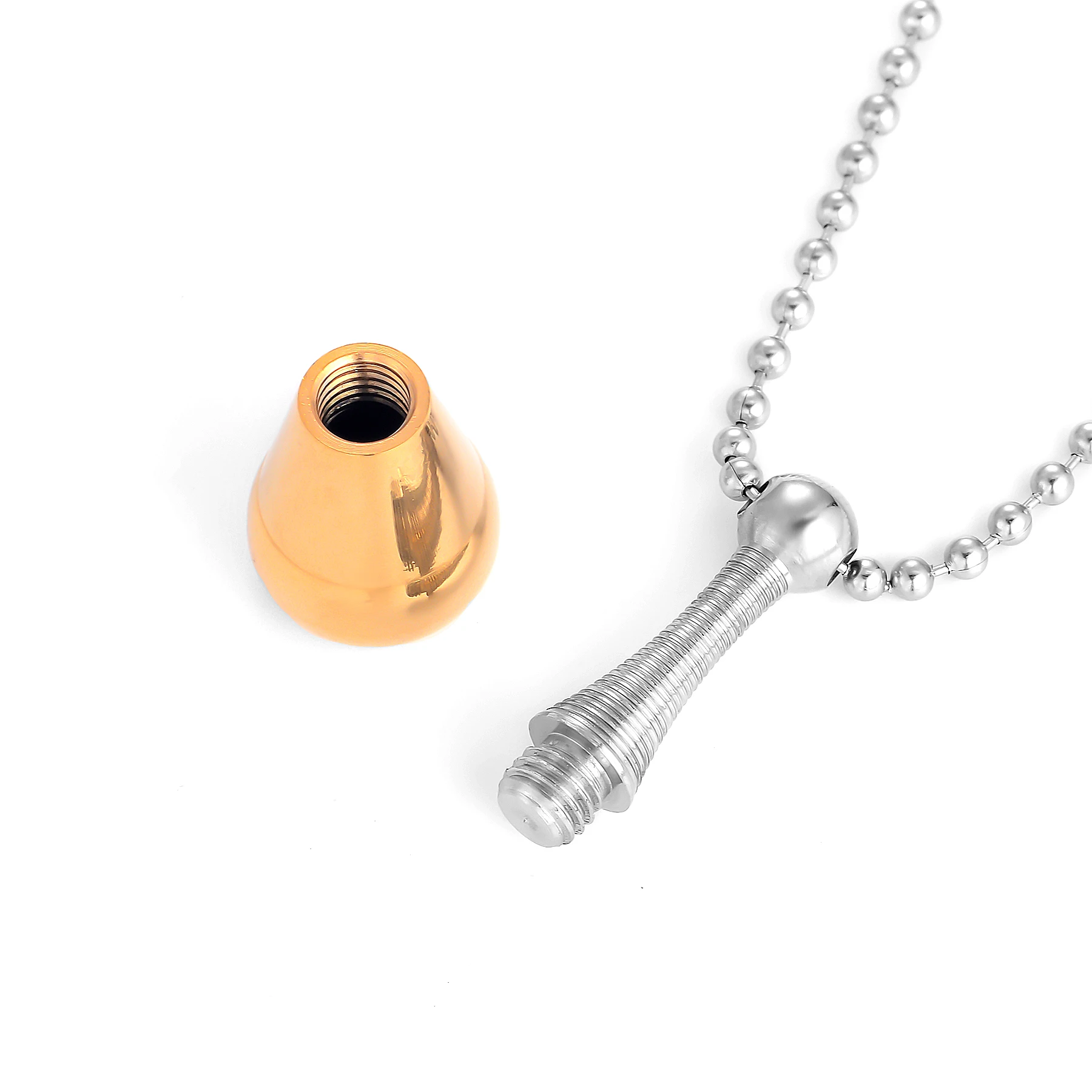 Mode Edelstahl Parfüm Flasche Memorial Schmuck für Asche Andenken Anhänger Feuerbestattung Urne Halskette für menschliche Asche – Detail 5