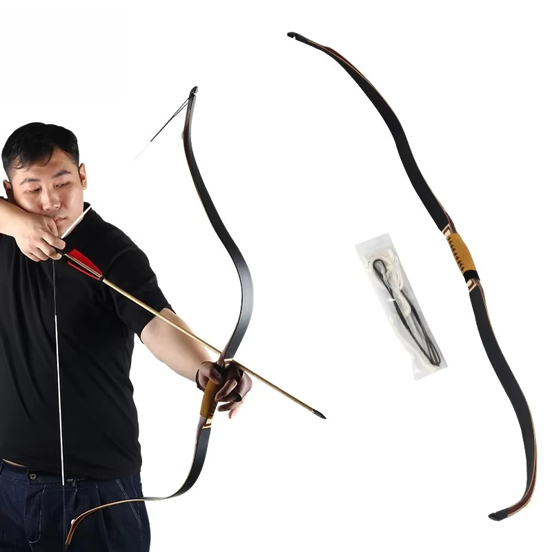 

Traditional Bow Archery Hunting Recurve Horsebow Longbow Wooden Handle Laminate Mongolian Professional Training Equipment