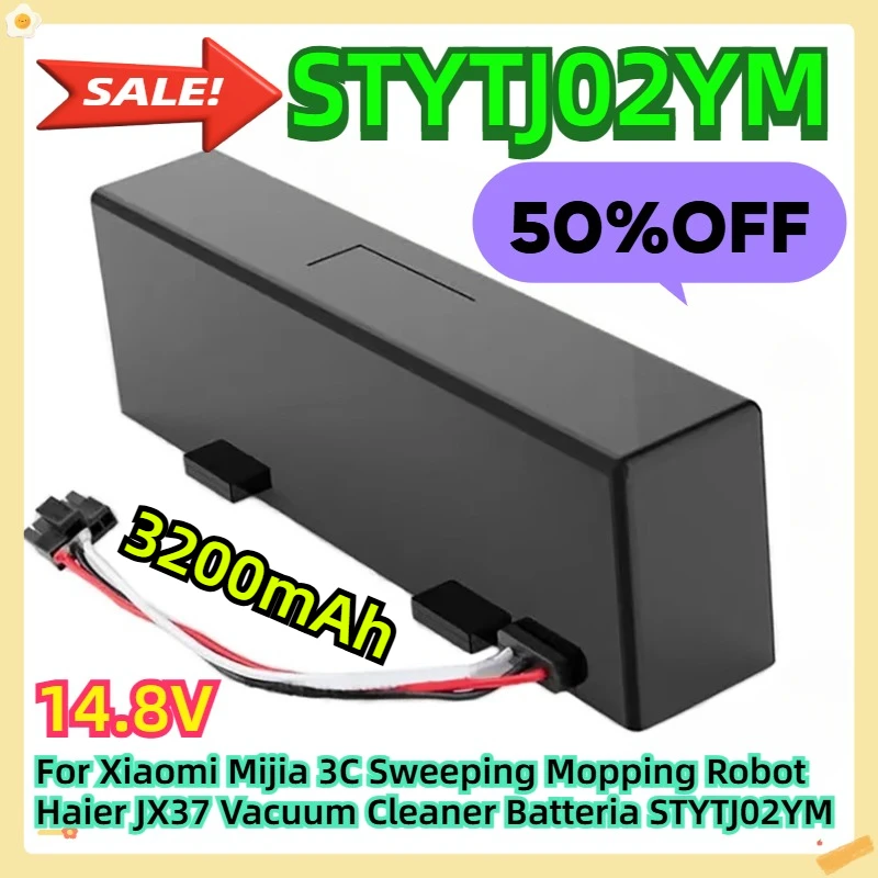 For Xiaomi Mijia 3C Sweeping Mopping Robot Haier JX37 Vacuum Cleaner Batteria STYTJ02YM 14.8V