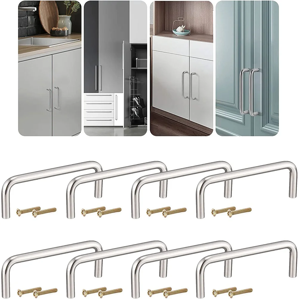 

3Pcs U-Shaped Pull Handle Set Premium Metal Drawer Door Handle for Cabinet Wardrobe Closet Sliding Door and Gate Decoration