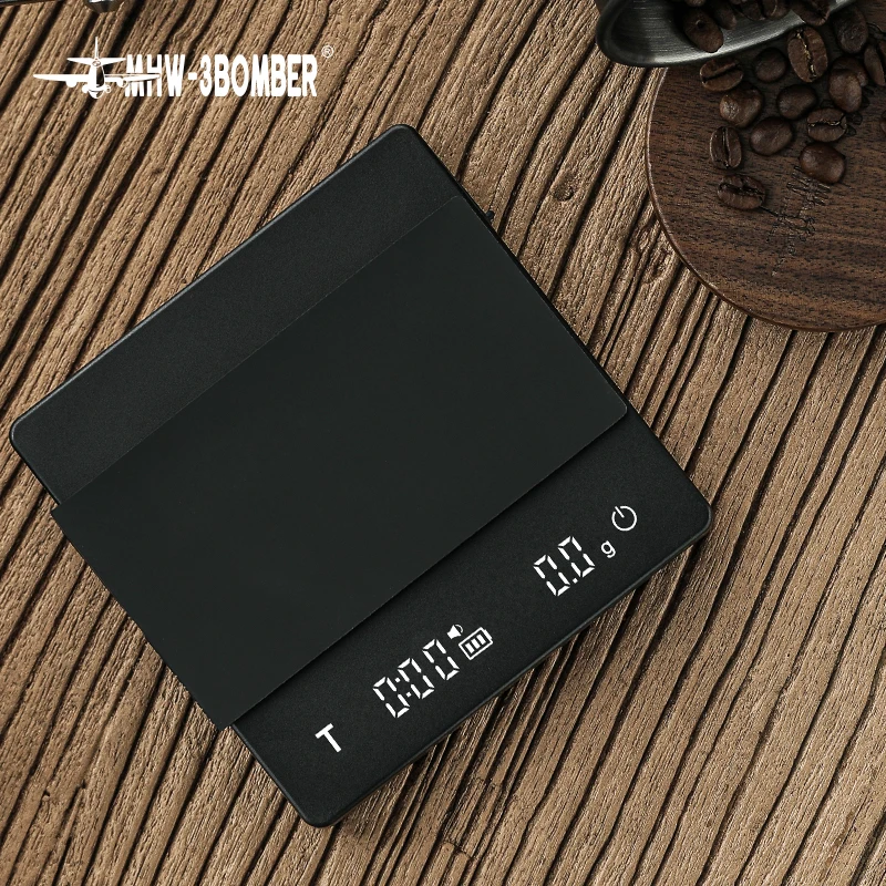 

MHW-3BOMBER Smart Coffee Scale Timer 2kg/0.1g High Precision Kitchen Scales Drip Coffee Espresso Scale Home Barista Tools