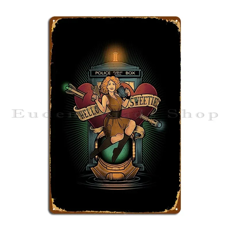 Hello Sweetie Metal Sign Poster Cave Bar Sign Party Designer Tin Sign Poster