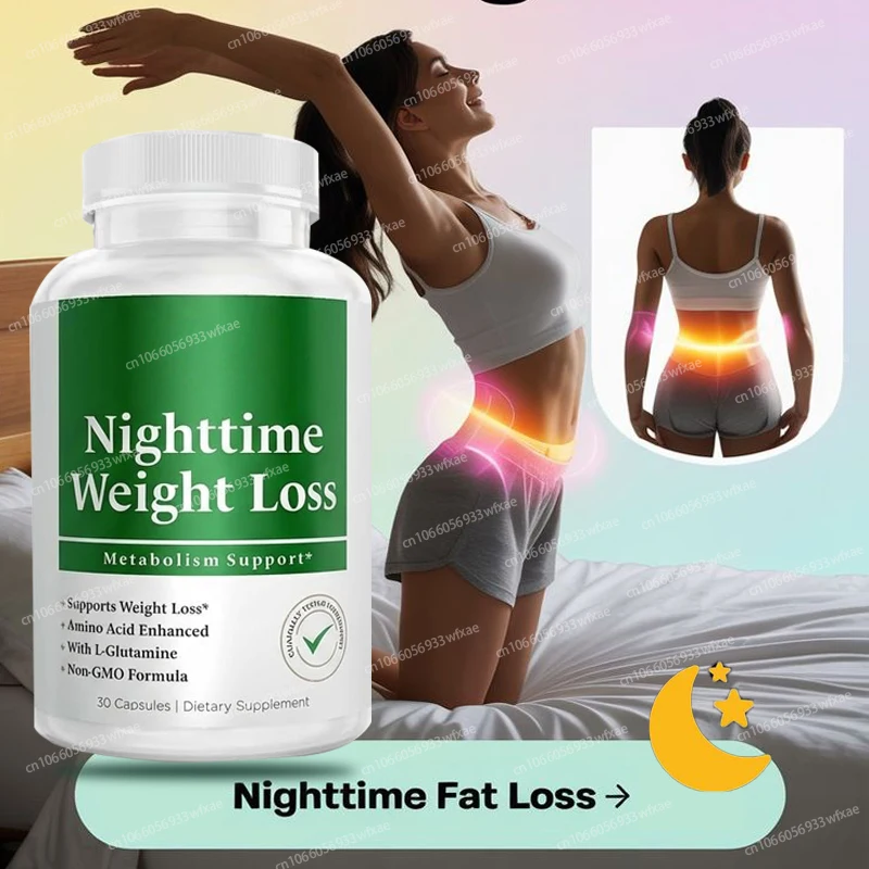 10Bottles Natural Night Time Pills for Lean Physique Detoxification Promotes Metabolism Improve Digestive and Promote Sleep