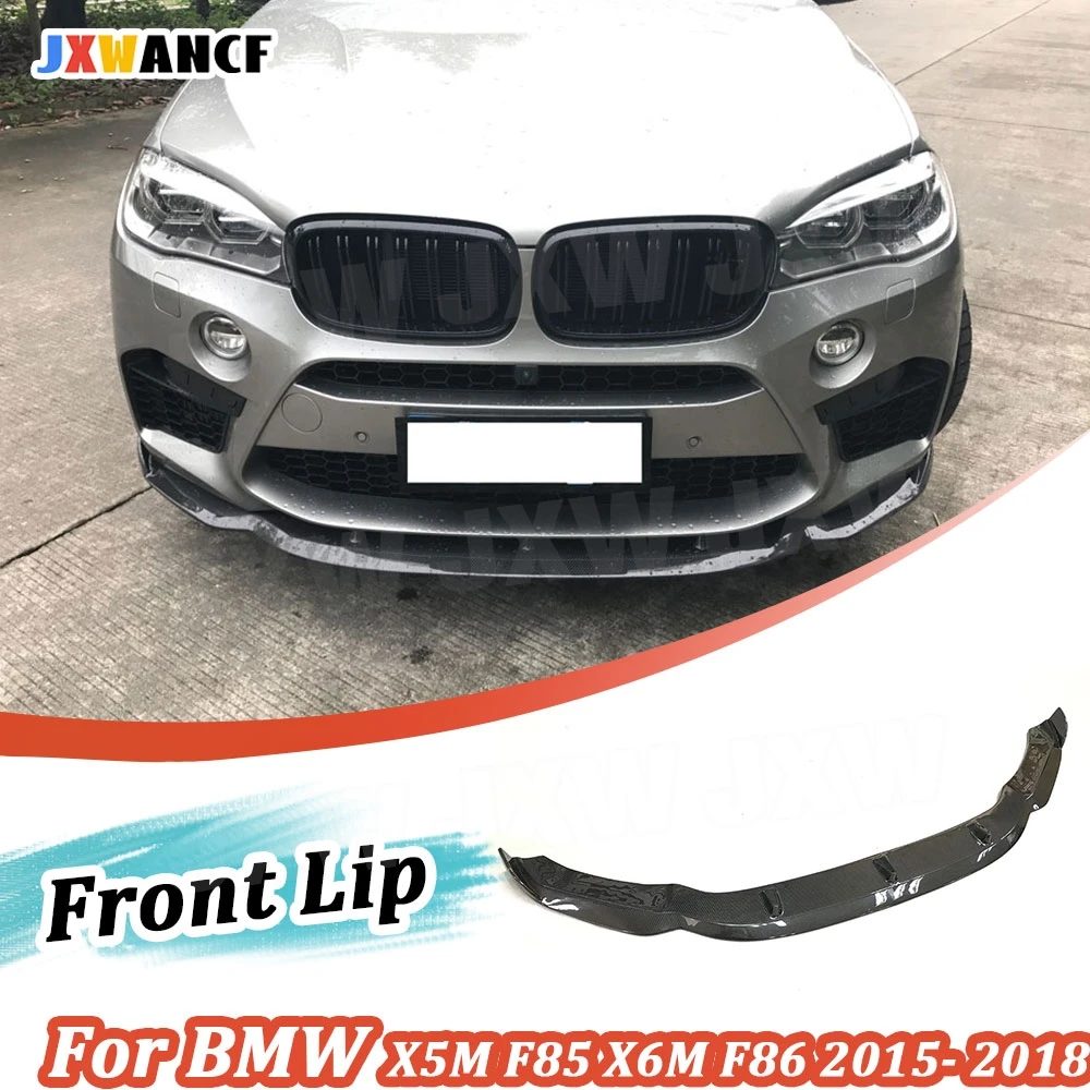 

JXWANCF передний спойлер из углеродного волокна для BMW X5M F85 X6M F86 2015 2016 2017 2018, головной бампер, подбородок