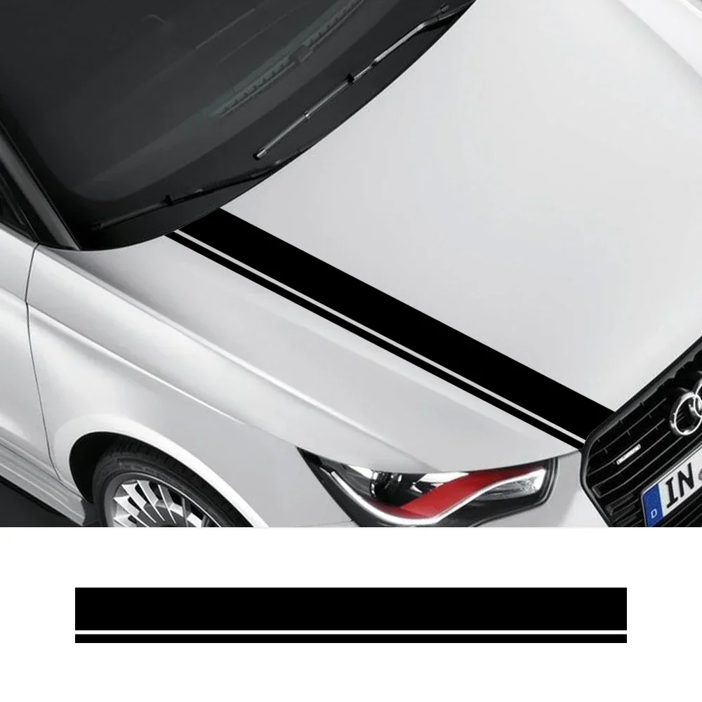 Car Hood Sticker Bonnet Trims Vinyl Film Decal Decoration Auto Accessories For Audi A4 B8 B9 B7 A3 8V 8Y 8P 8L A6 A7 Q3 Q5 Q7 TT