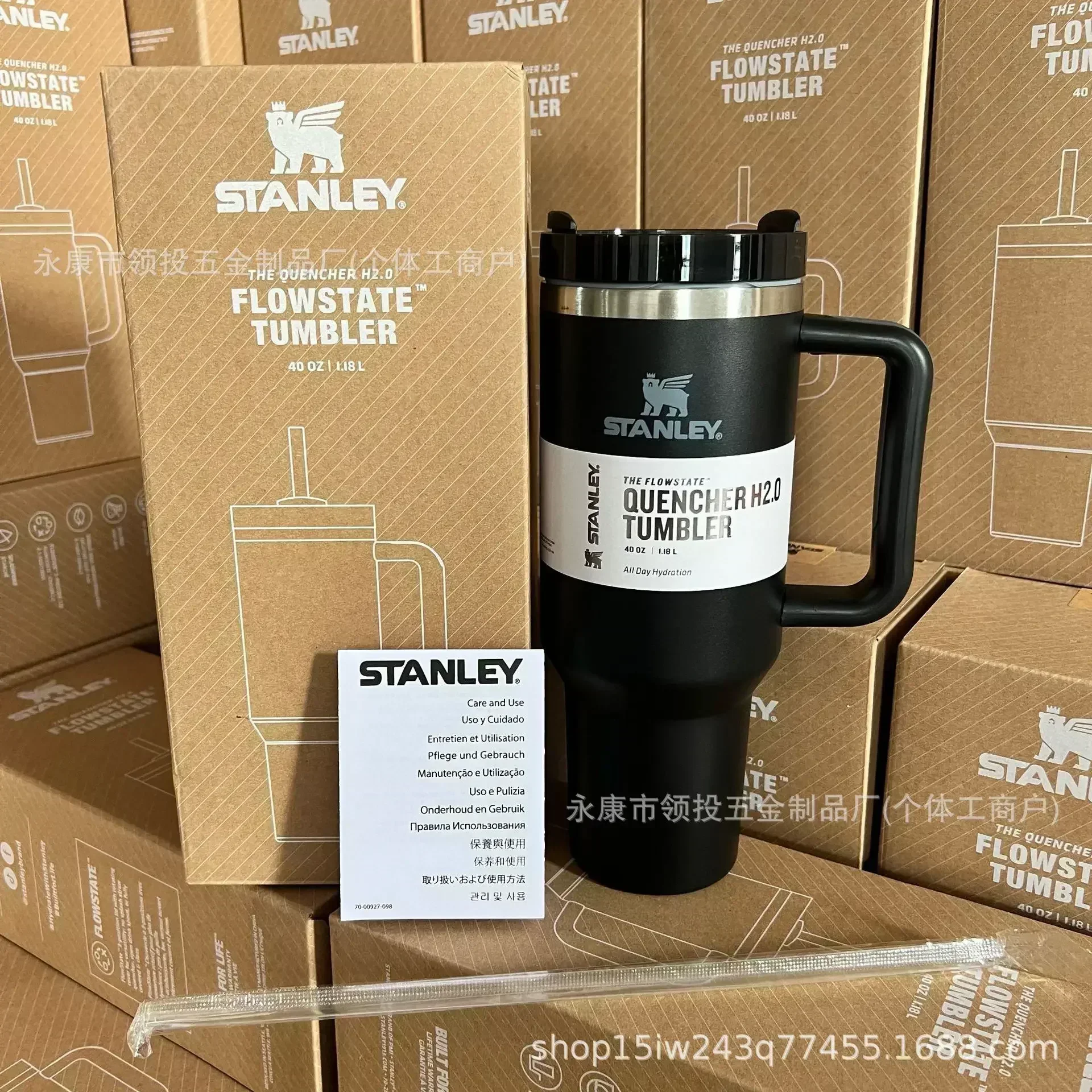 2024 New Handle Straw Lid Stainless Steel 40oz Vacuum Insulated Car Mug Double Wall Thermal Iced Travel Cup