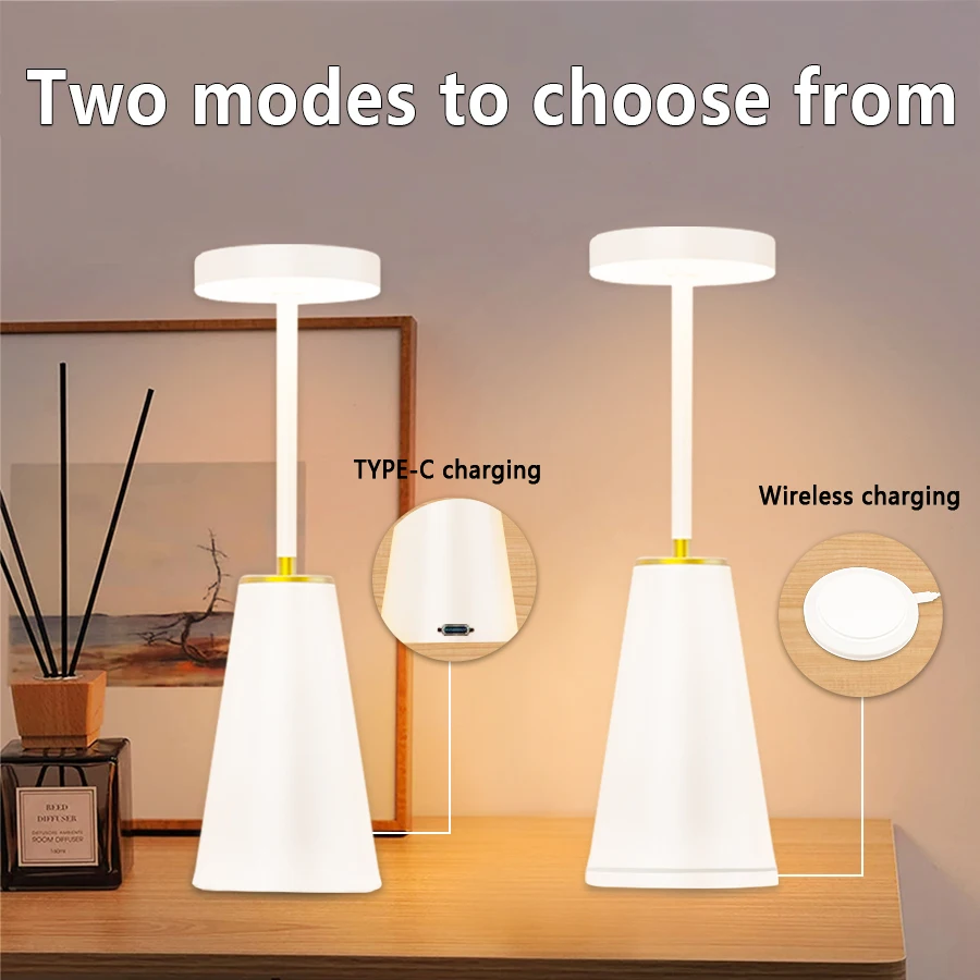 15W QI Wireless Charging LED Desk Lamp Rechargeable Desk Light For Home Office Study Business Reading Light Night Table Lamp