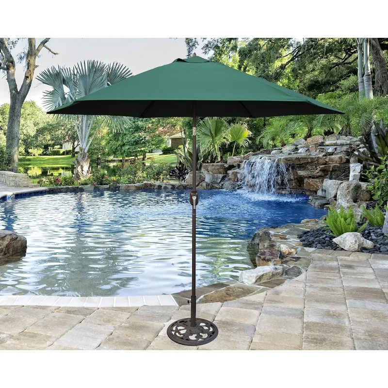 9 ft Bronze Aluminium Sonnenschirm mit Rost Polyester Abdeckung