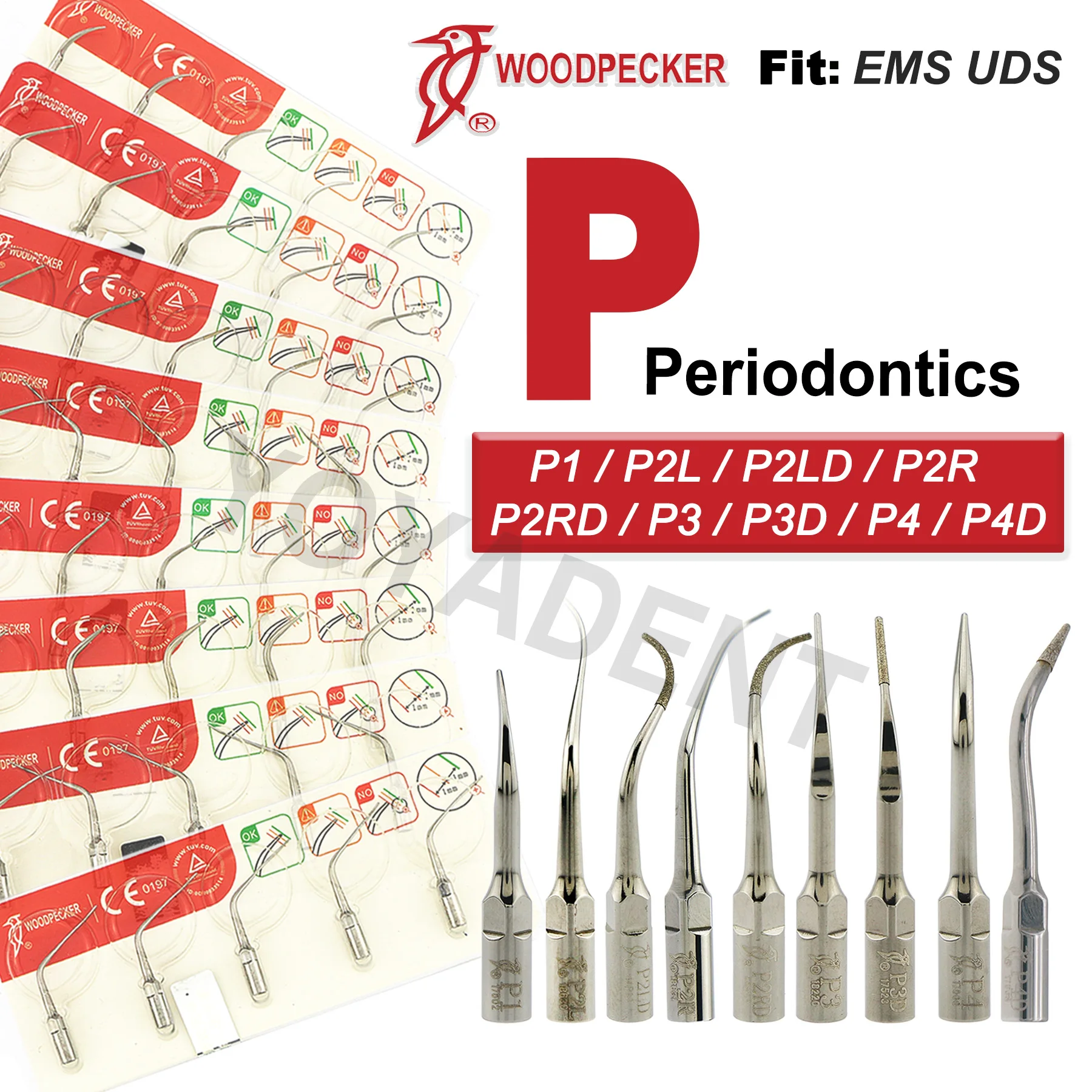 

Original Woodpecker Dental Ultrasonic Scaling Tip Periodontics Tips Fit EMS UDS Scaler Handpiece Dentist Tools Accessories