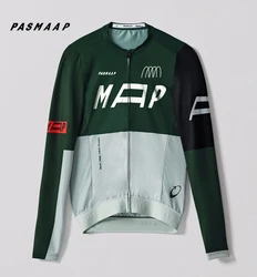 2024 PASMAAP maglia da Ciclismo manica lunga Pro Team Jersey MTB abbigliamento da bici da strada Maillot Ciclismo Hombre camicia da bicicletta traspirante