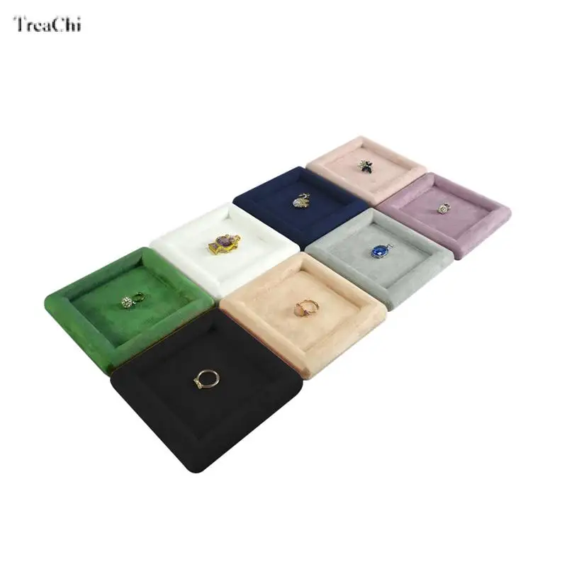 High-Grade Flannelette Jewelry Tray Ring Storage Display Tray Necklace Glasses Watch Display Props