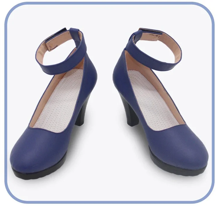 Spiel Blau Archiv Sorasaki Hina Cosplay Schuhe PU Leder Schuhe Halloween Karneval Stiefel Cosplay Requisiten Nach Maß