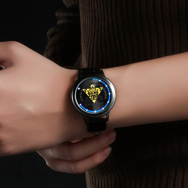 Game King Anime Luminous Watch Millennium Building Block Muto Game LED Touch Screen Waterproof Watches