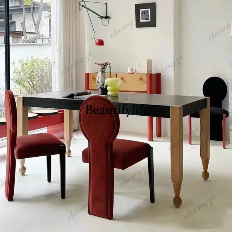 NQ52  Italian Nordic Dining Tables Event Study Writing Salon Kitchen Dining Tables Luxury Modern Wooden Furniture