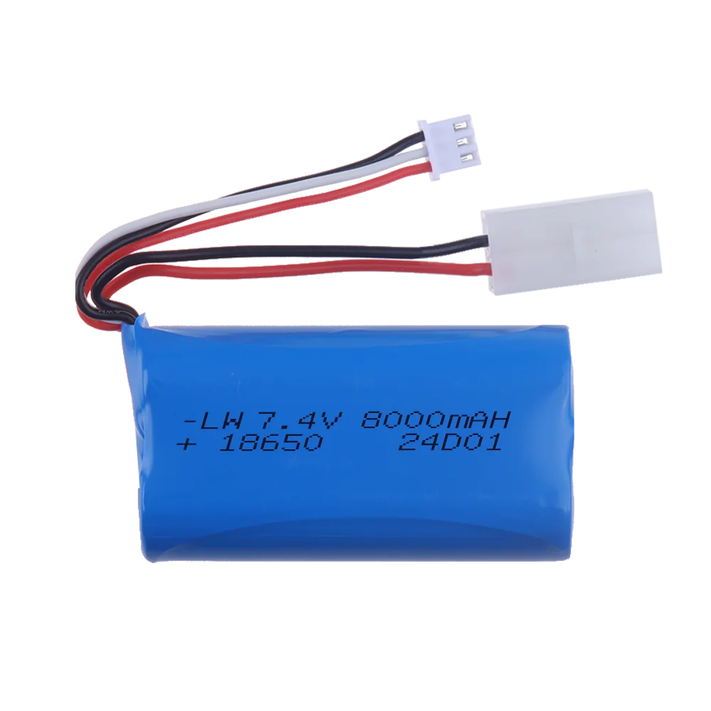 8.0Ah With Tamiya Plug 7.4V 18650 Battery for HJ806 HJ810 remote control helicopter Car Tank Boat 2S 7.4V 8000mah Li-ion Battery