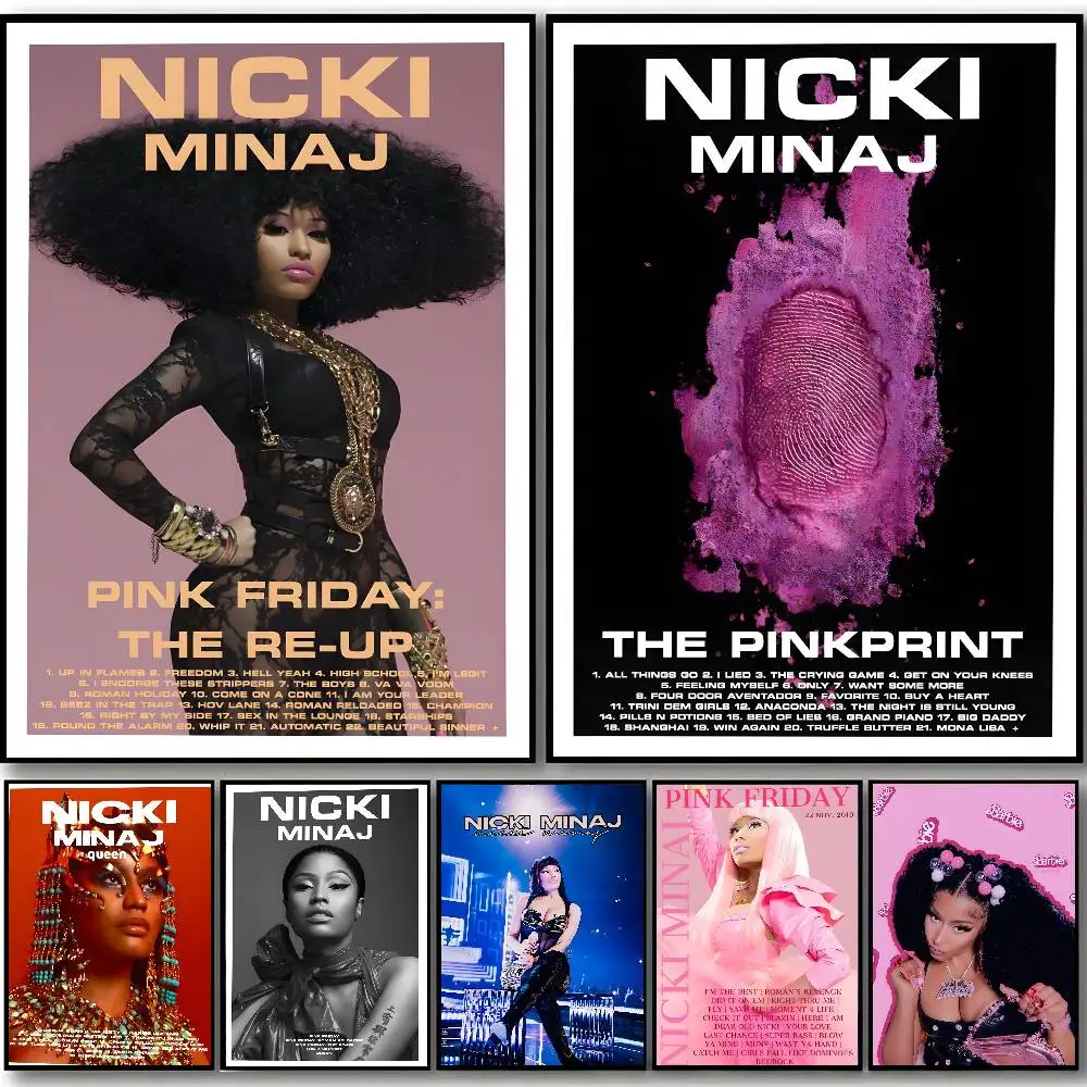 ملصق N-Nicki Minaj Pink F-Friday ملصق ذاتي اللصق مناسب لأي سطح جدار مقاوم للماء والرطوبة #1