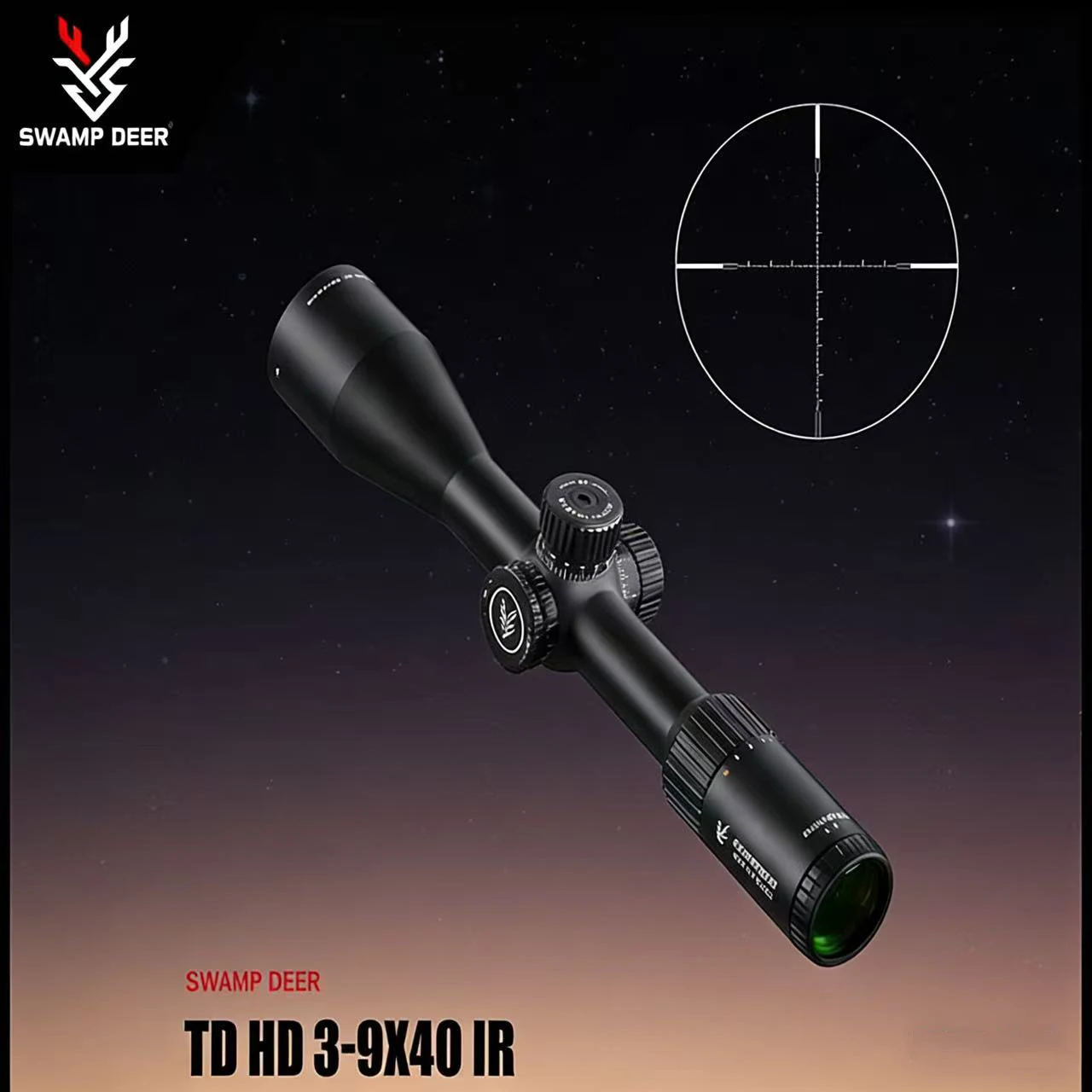 Swampdeer TD HD3-9×40IR sight, Zhengwu Optics HD zoom cross sight, tactical outdoor hunting telescope, non-558 holographic