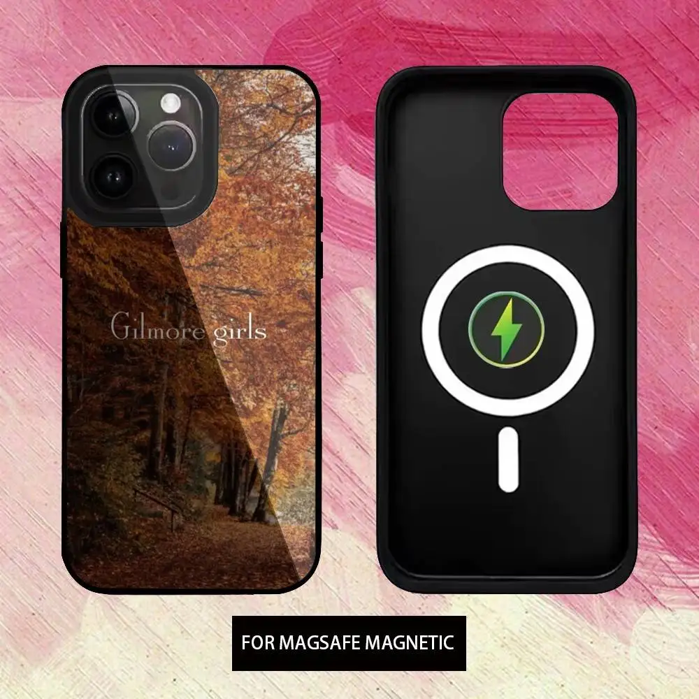 G-Gilmore Meninas Estética Capa de Telefone Para iPhone17,16,15,14,13,12,11 Plus,Pro Max Magnética Magsafe Carregamento Sem Fio