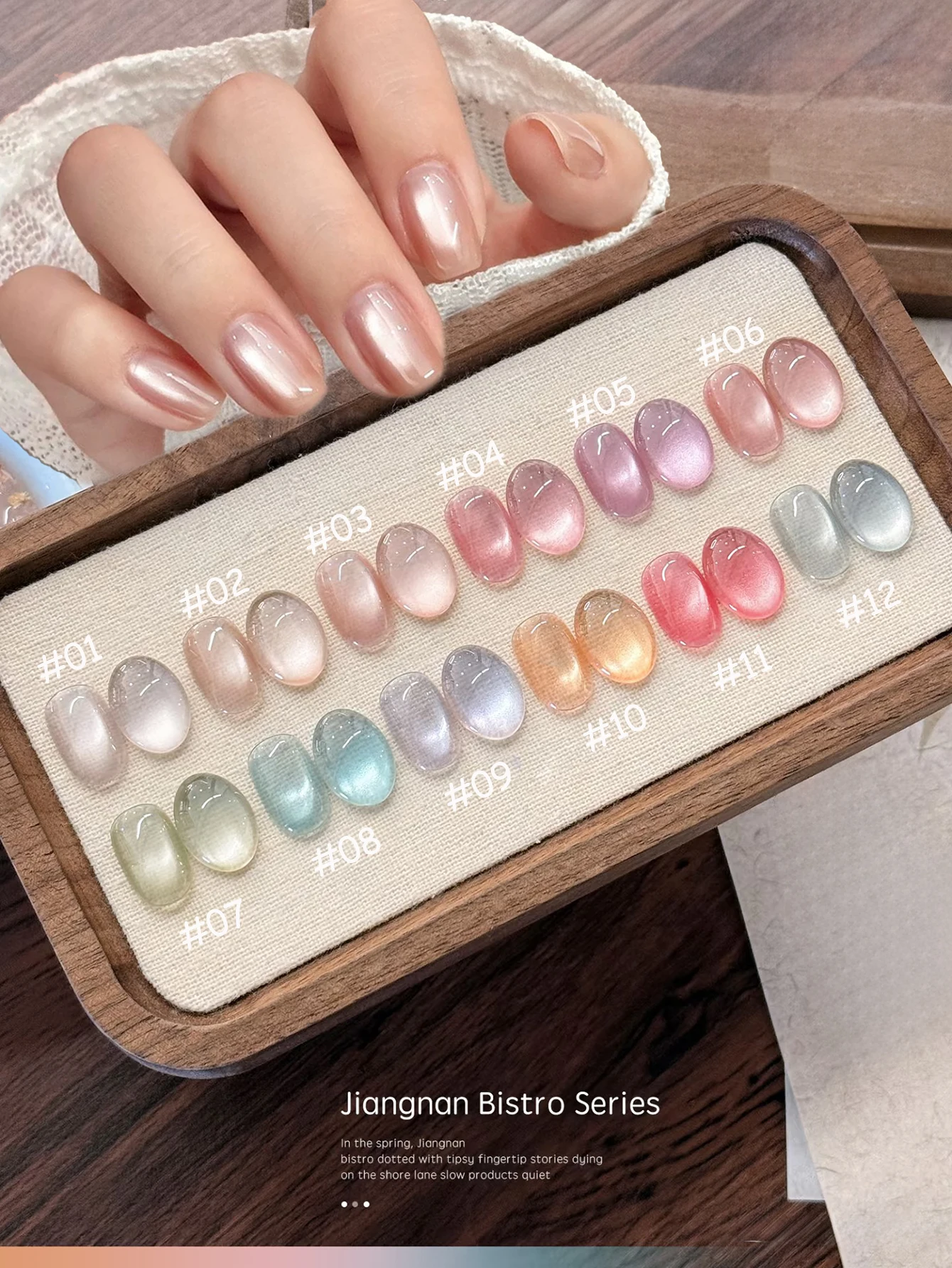 

1 шт. TC 2026 Весна/Лето Новинка: Прозрачный гель-лак для ногтей с эффектом водного сияния и розовыми стеклянными бусинами, эффект кошачьего глаза, для нейл-арта