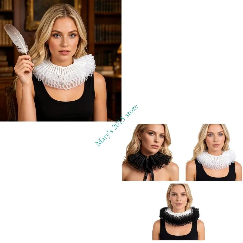colar-elisabetano-elegante-com-tecido-macio-e-suportes-fotograficos-ajustaveis