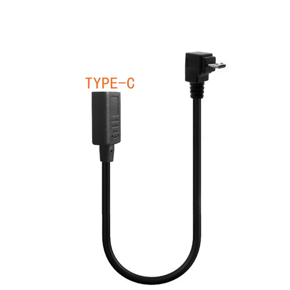 USB3.1type-c female to micro USB male to female data charging adapter cable, micro USB upper, lower, left and right elbows