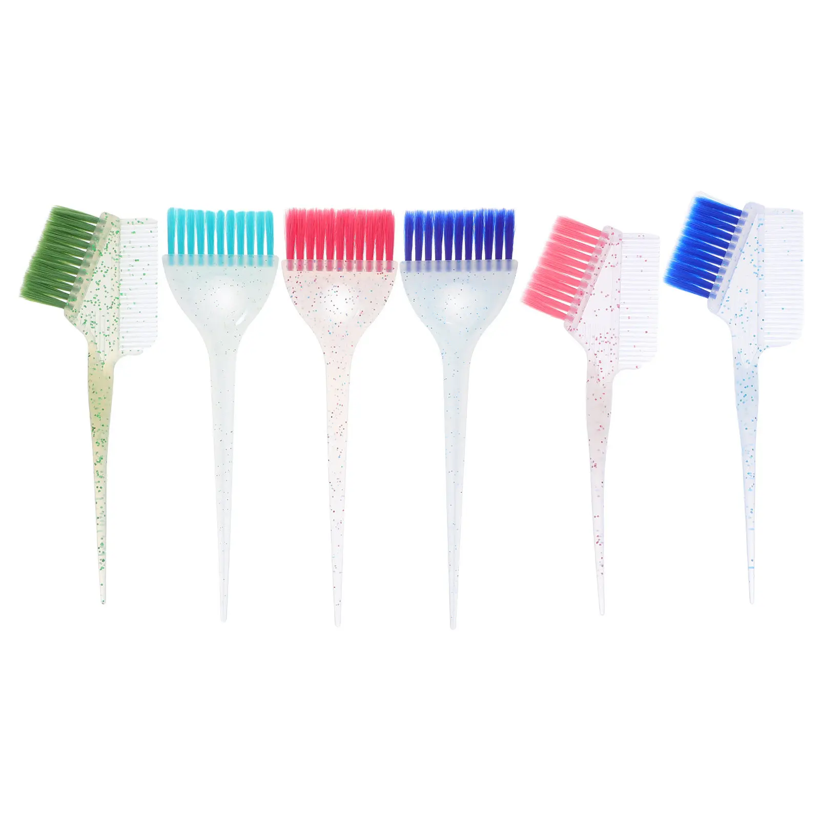 1Set Professional Hair Dye Brush Comb Set Rat Tail Sectioning Coloring Tool for Salon Home Use Nylon Detail Styling Applicator