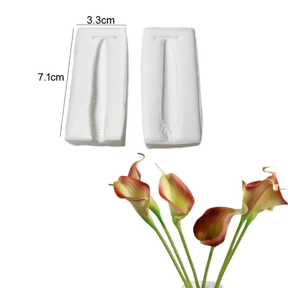 New Calla Lily Flower Silicone Moulds Fondant Gumpaste Sugarcraft Polymer Clay Molds Bakeware Tools Baking Accessories and Tools