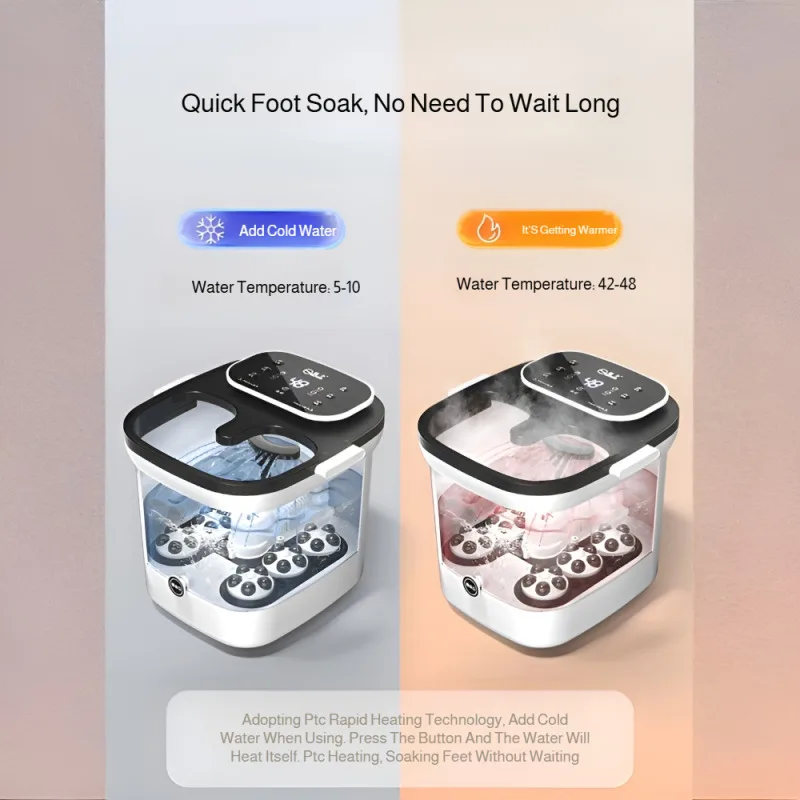 Снимает усталость ванночки для ног с подогревом, ведро для замачивания ног, подогрев, автоматическое отжимание, бытовая портативная термованна для ног