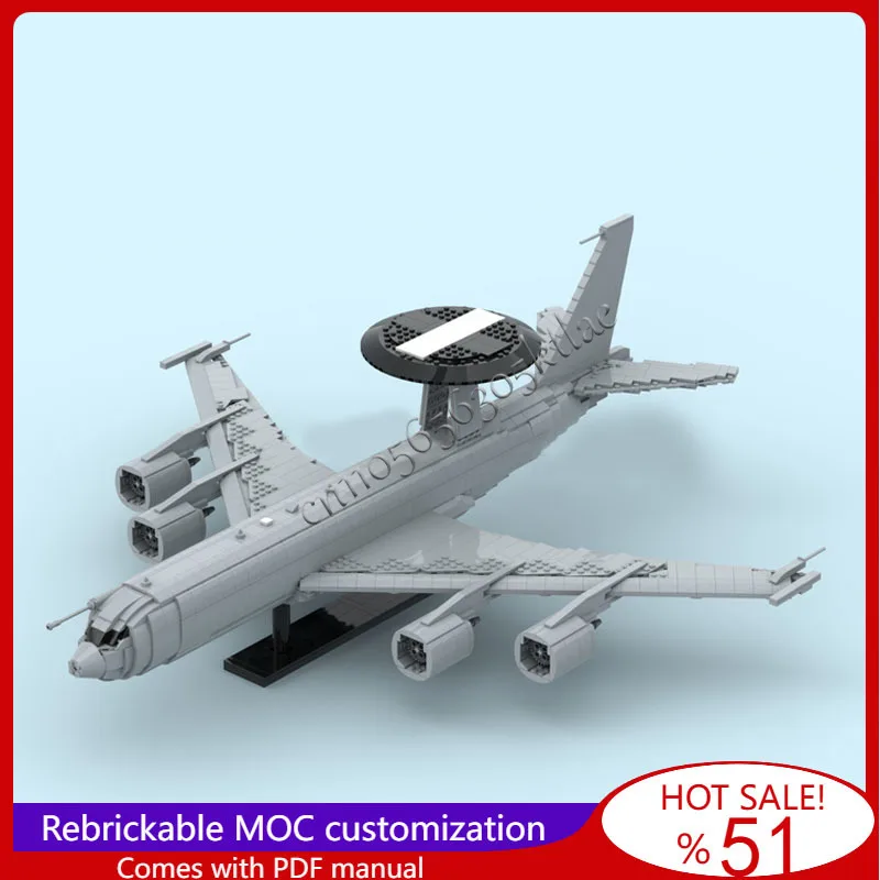 

2663PCS Boeing E-3D Airborne Early Warning Control Helicopters Model MOC Building Blocks DIY Creative Assembly Toys Kids Gifts