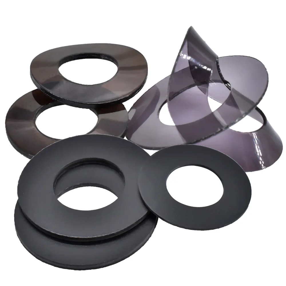 M2 M2.5 M3 M4 M5 M6 M8 M10 Black Soft Hard PVC Plastic Insulation Transparent Gasket Ring Spacers Flat Washer 0.3mm-1mm 200Pcs