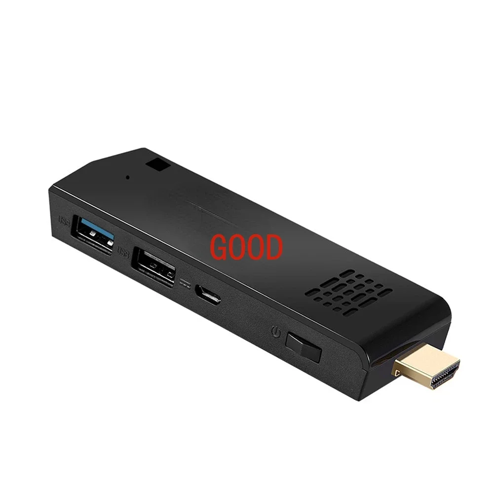 hd android mini pc quad core T5 Z8350 2G 32G WIN 10 system mini pc with universal eztv usb tv digital satellite receiver