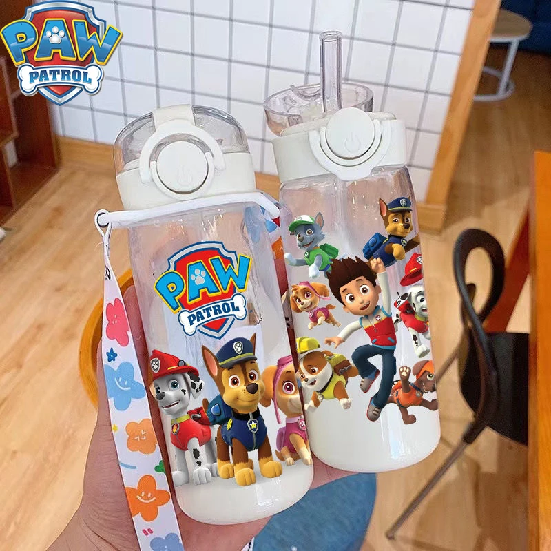 PAW Patrol 400ML Water Cup Chase Marshall Outdoor Portable Children's Plastic Large Drink Bottles Student Sport Water Cup Gifts