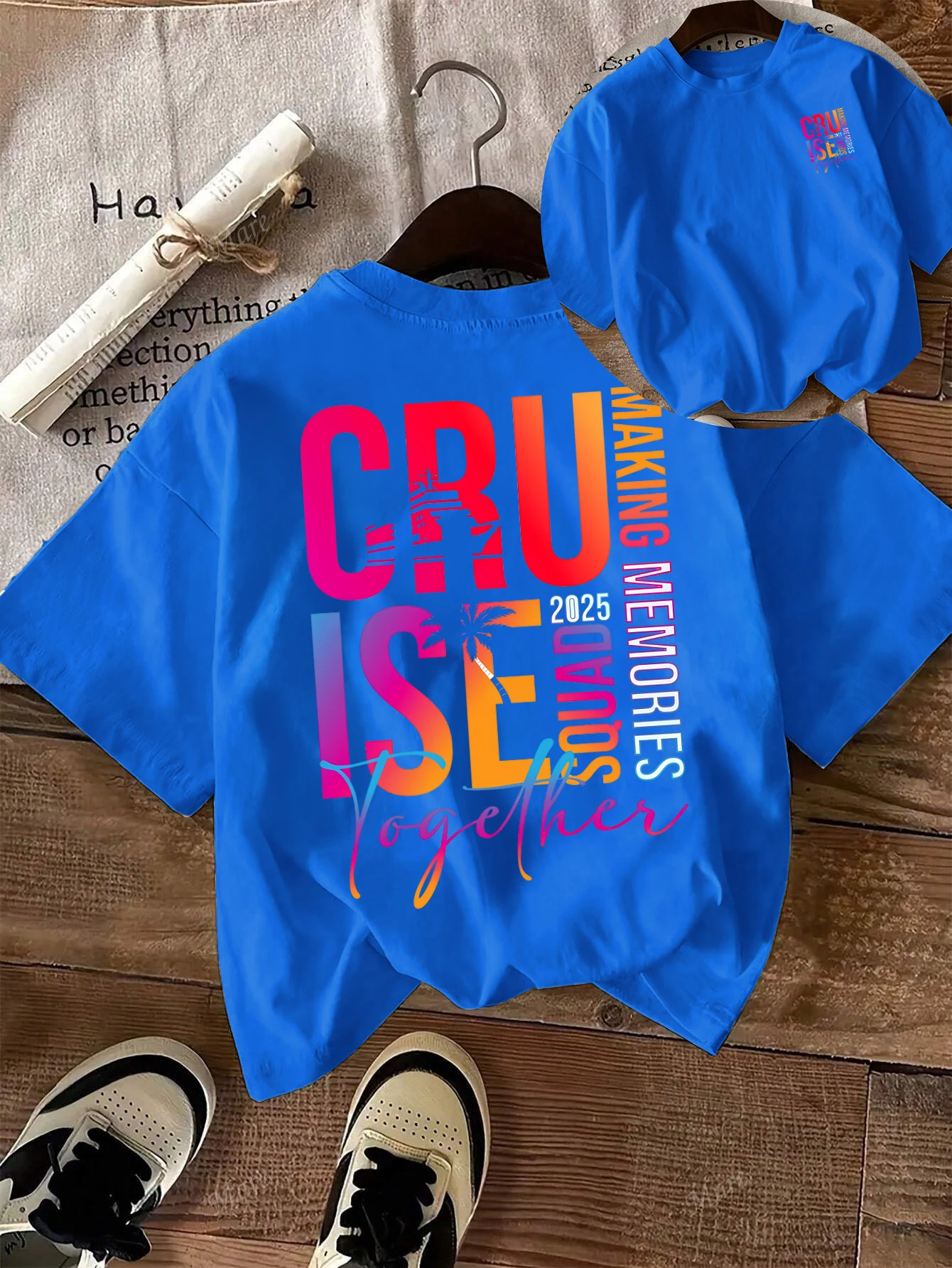 

Cruise Making Memories Together Printed Woman T-Shirt Loose Cotton T Shirts Trendy Crewneck Short Sleeve Y2K Summer Streetwear