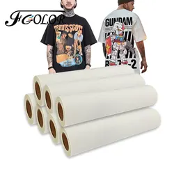 FCOLOR 30cm/33cm*100m DTF PET Film Roll for Epson L1800 L18050 L805 XP600 R1390 A3 DTF Printer Hot Peeling Heat Transfer Film