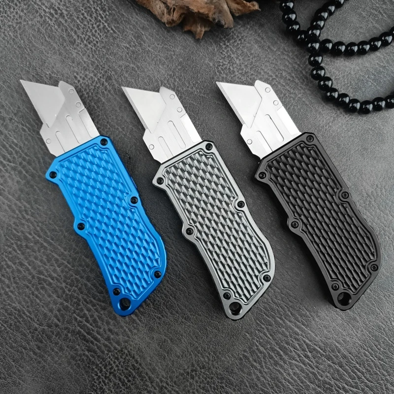 

Portable Folding Knife Aluminum Handle 440C Blade Wilderness Survival Hunting Self-defense Manually Open Multi-functional Knives